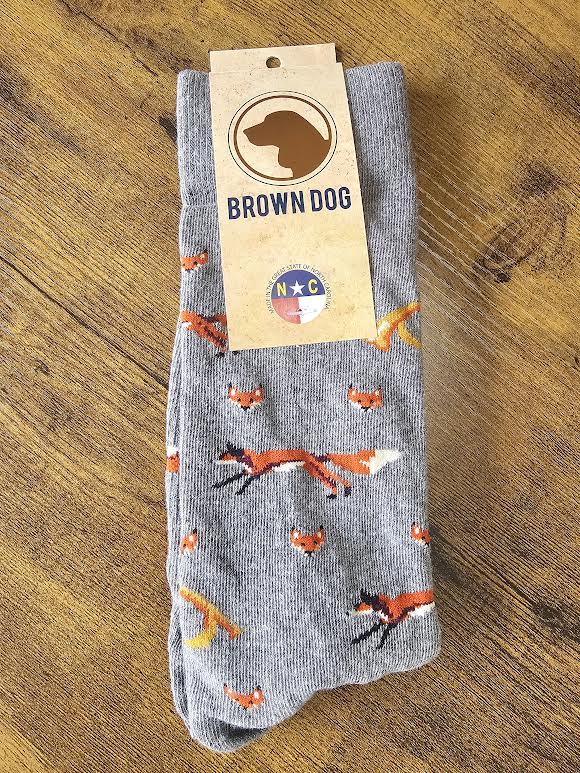 Brown Dog Hosiery Fox, Light Grey