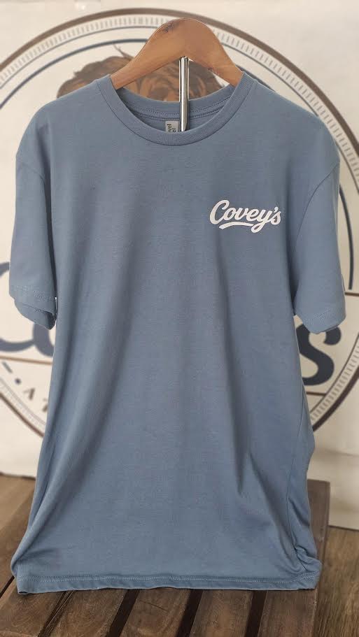 Covey's Greener Pastures T-shirt, Blue Jean