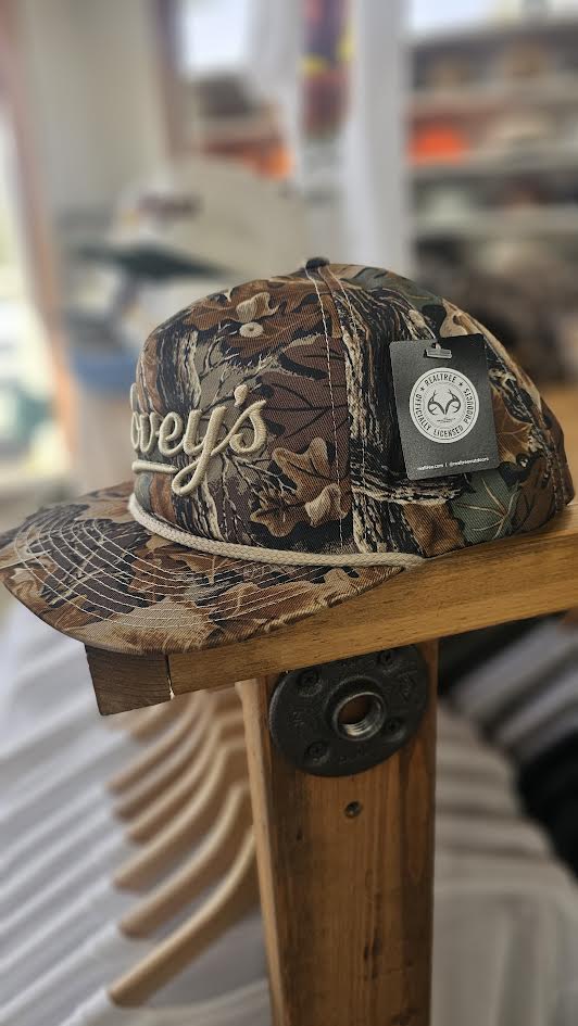 Covey's Logo Hat, Realtree Advantage w/ Khaki Rope