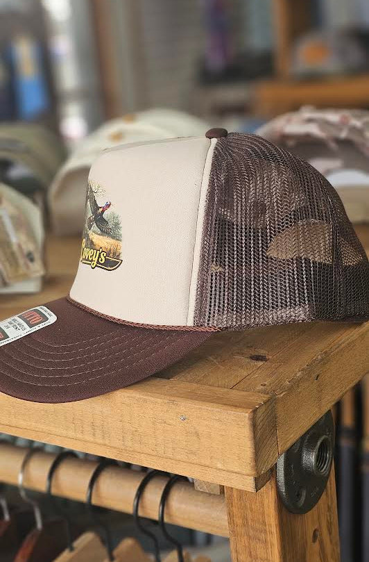 Covey's Vintage Turkey Foamie Hat, Brown/Tan