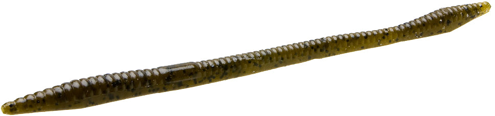 Zoom 006025 Trick Worm , 6 1/2", 20Pk, Green Pumpkin