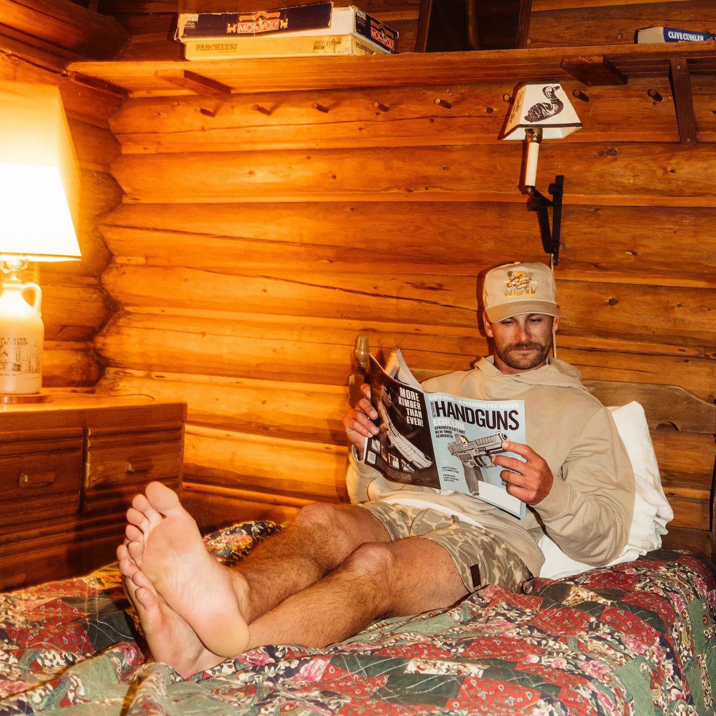 Marsh Wear Fireside Sweatshorts, Green Mallard Camo