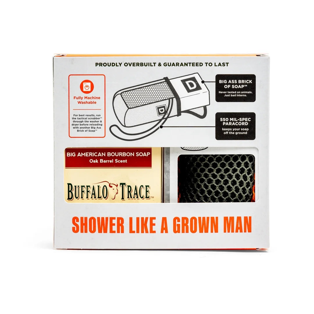 Duke Cannon Buffalo Trace Bar Soap & Tactical Scrubber Bundle Pack