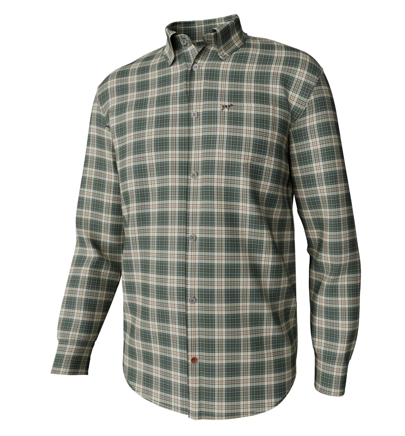 Southern Point Hadley Vintage Long Sleeve Button Down, Duck Green