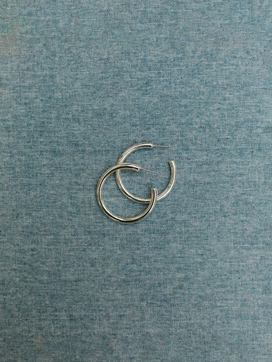 Heather Earrings, Silver Shiny