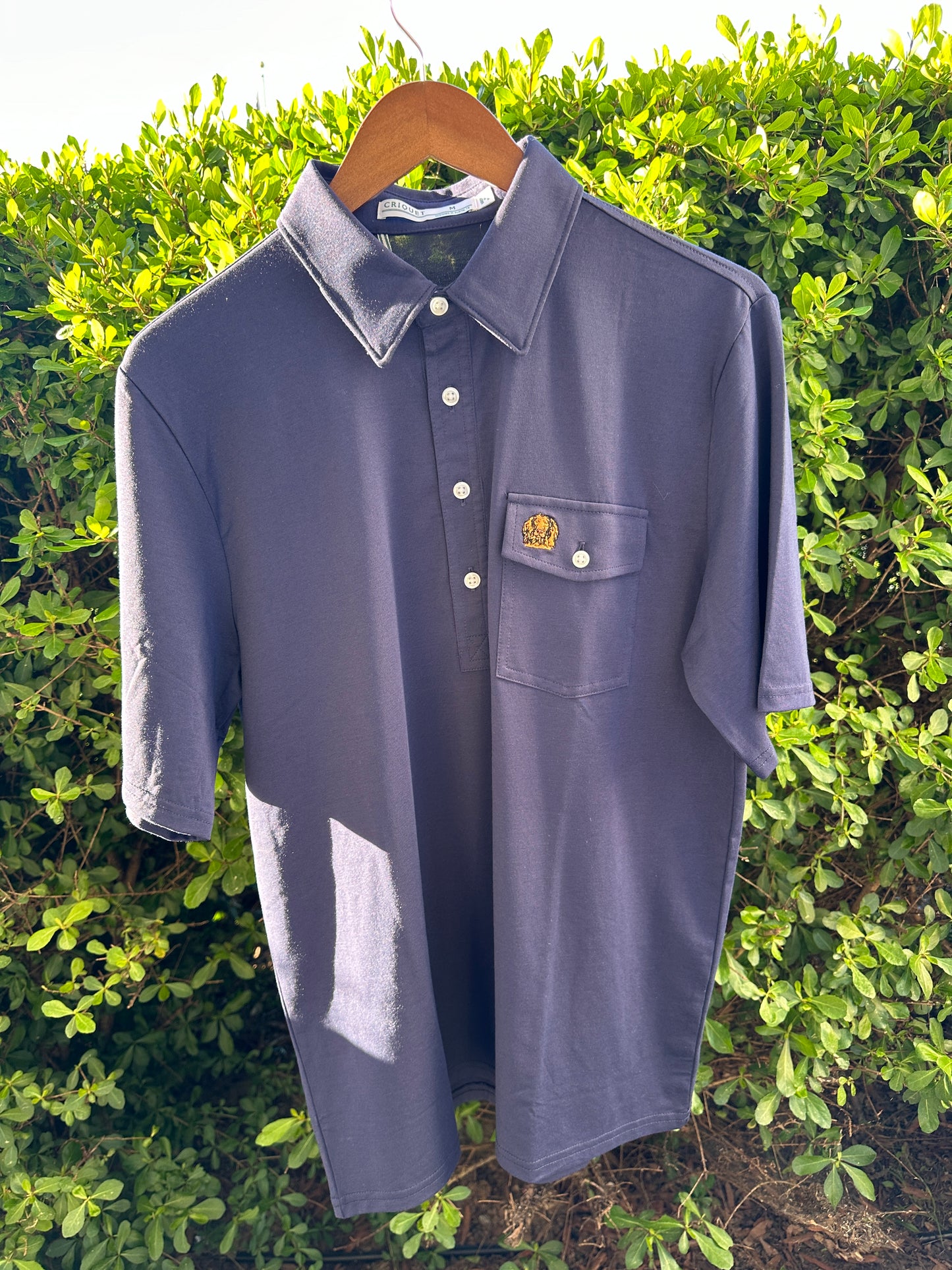 Criquet Performance Jersey Players Shirt, Nassau Navy w/ Covey's Logo