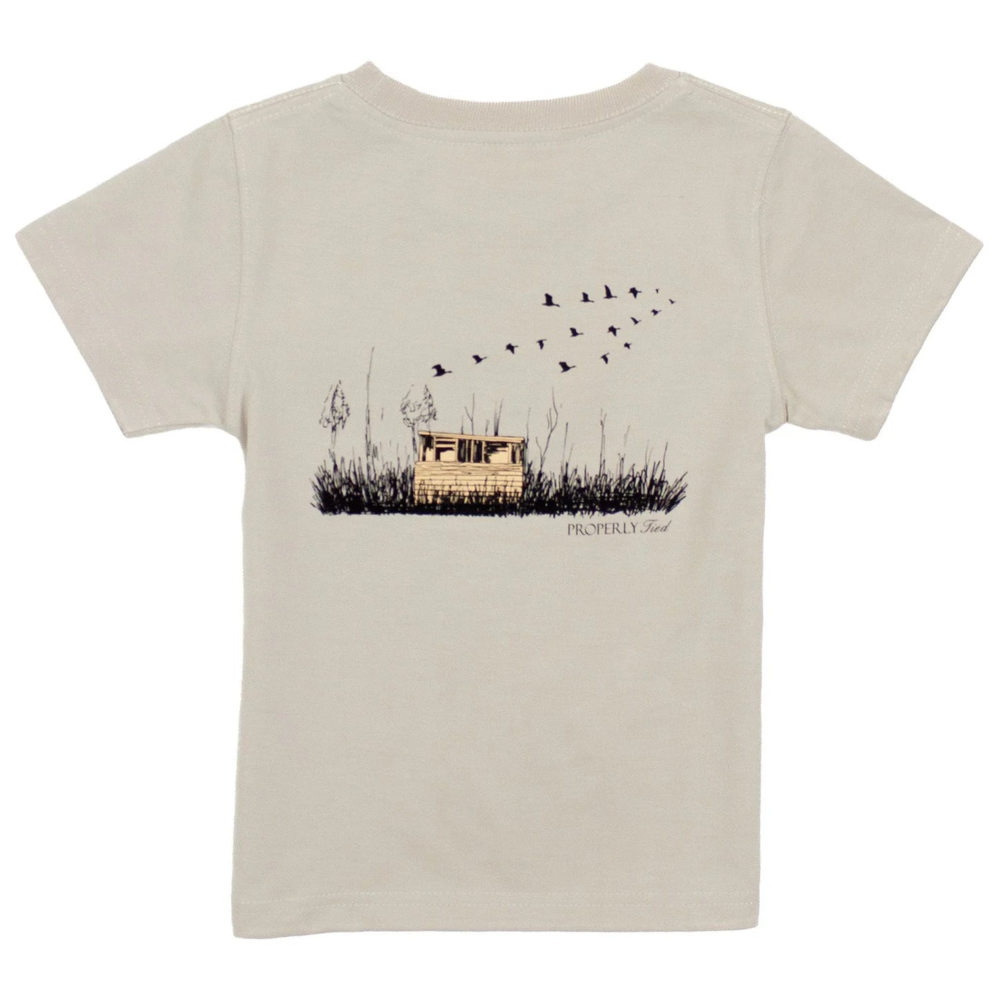 Properly Tied Boys Duck Blind SS Shirt Linen