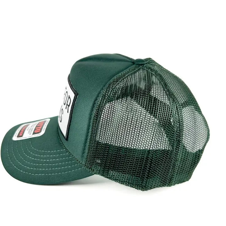 Pray For Ducks Embroidered Patch Hat Otto Green Trucker