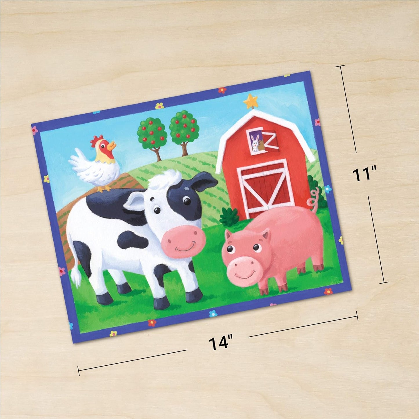 Mudpuppy On The Farm 12-Piece Pouch Puzzle