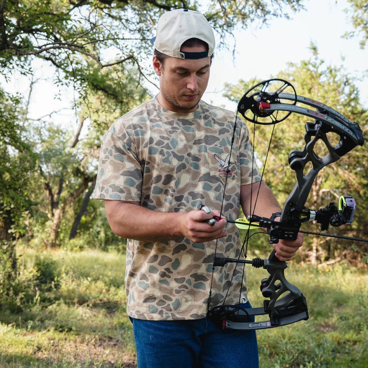 Burlebo Short Sleeve Pocket Tee - Pintail Camo