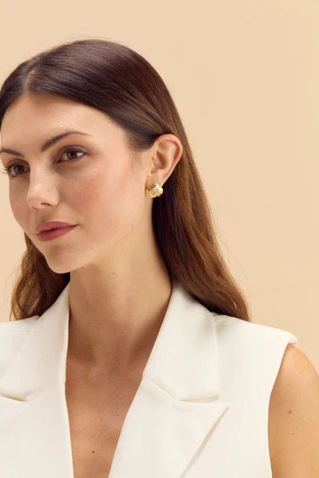Brackish Cannonborough Gold Plated Stud Earring