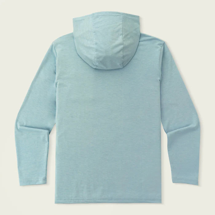 Marsh Wear Youth Buxton Hood LS Performance Knit, Cloud Heather