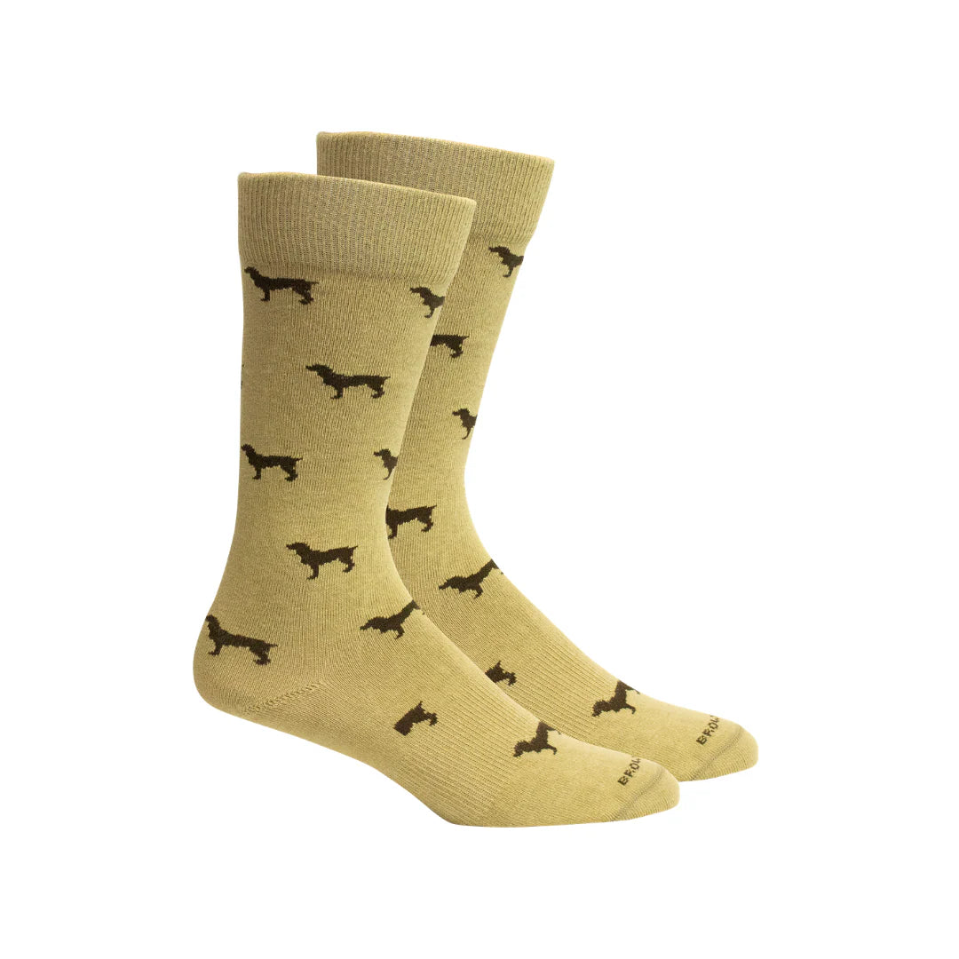 Brown Dog Hosiery Beau Crew Socks, Khaki