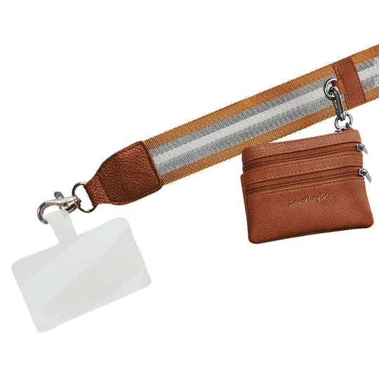 CLIP & GO STRAP WITH POUCH - COPPER/SILVER/WHITE