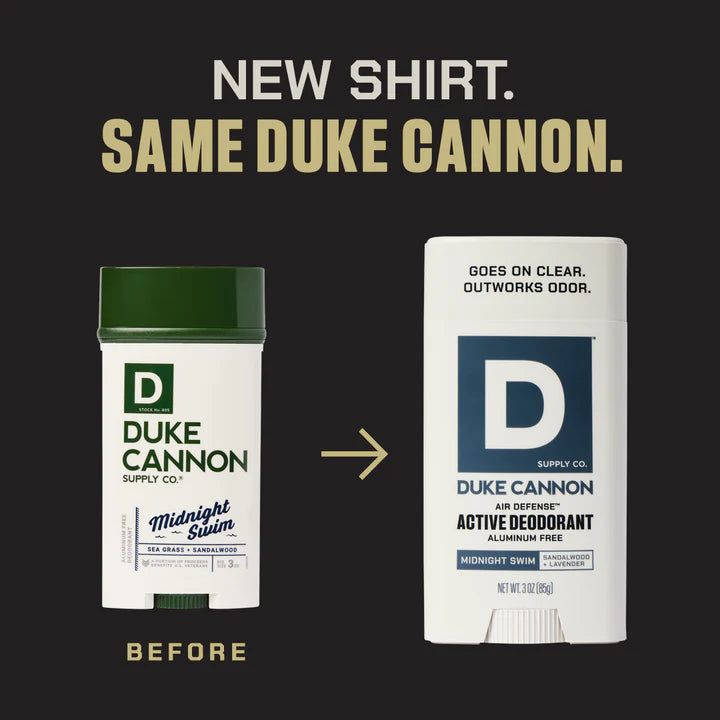 Duke Cannon Midnight Swim Air Defense Active Deodorant Aluminum Free