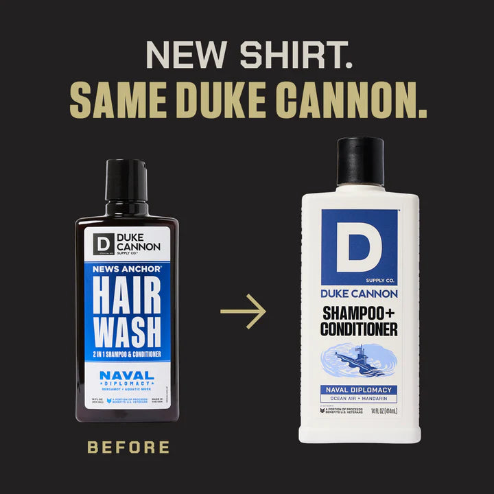 Duke Cannon Naval Diplomacy Shampoo + Conditioner