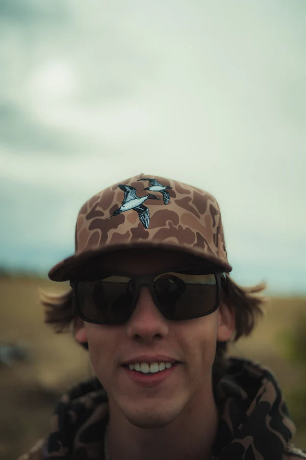 East Coast Waterfowl Bankin Pintail Embroidered Hat- Brown Old School Camo