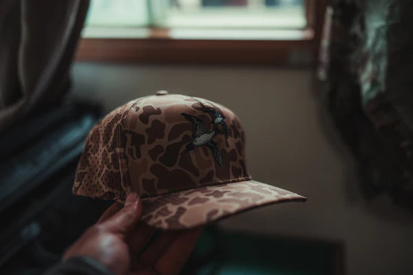 East Coast Waterfowl Bankin Pintail Embroidered Hat- Brown Old School Camo