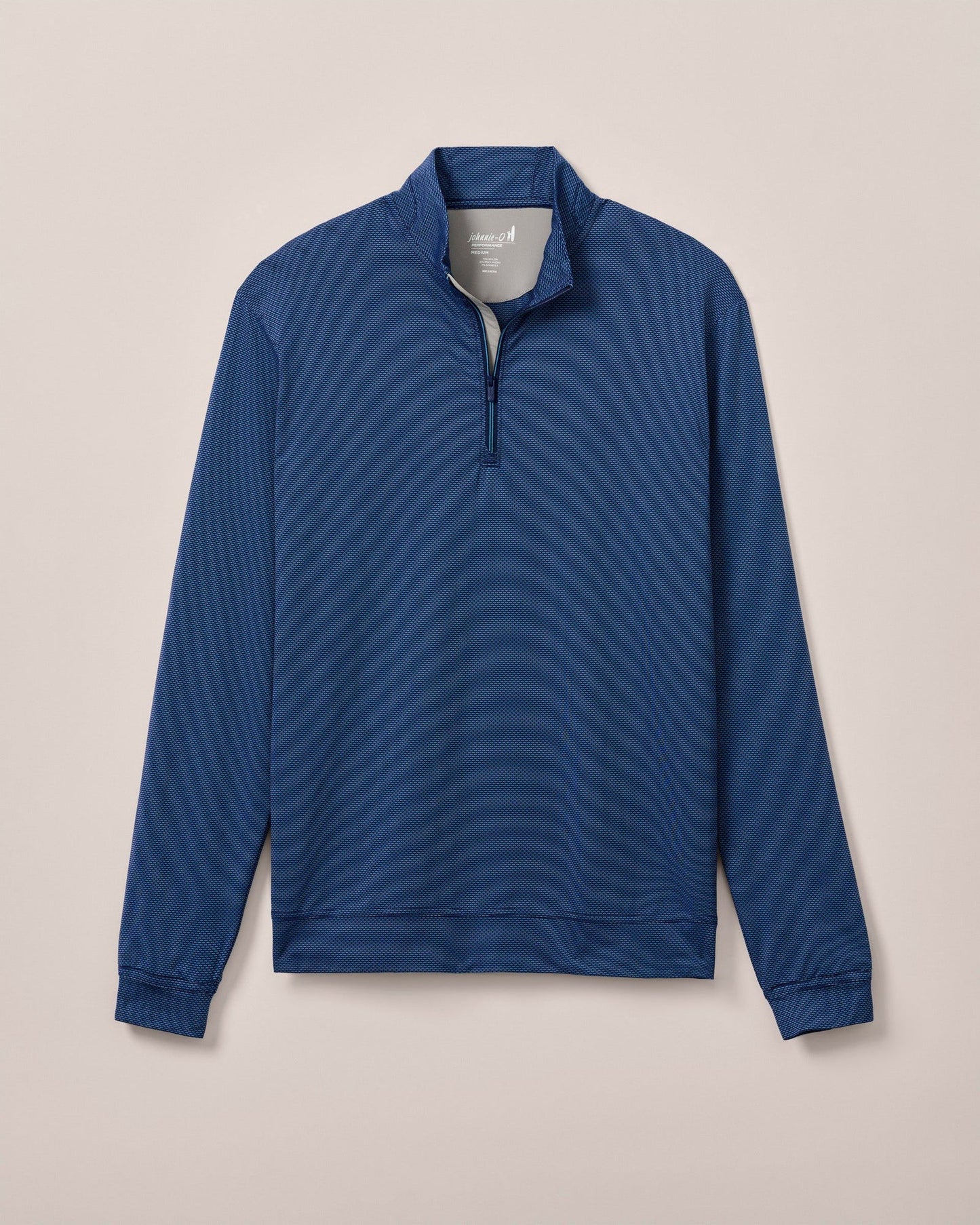 johnnie-O Jamie Jacquard Stretch 1/4-Zip Pullover, Navy Mahalo