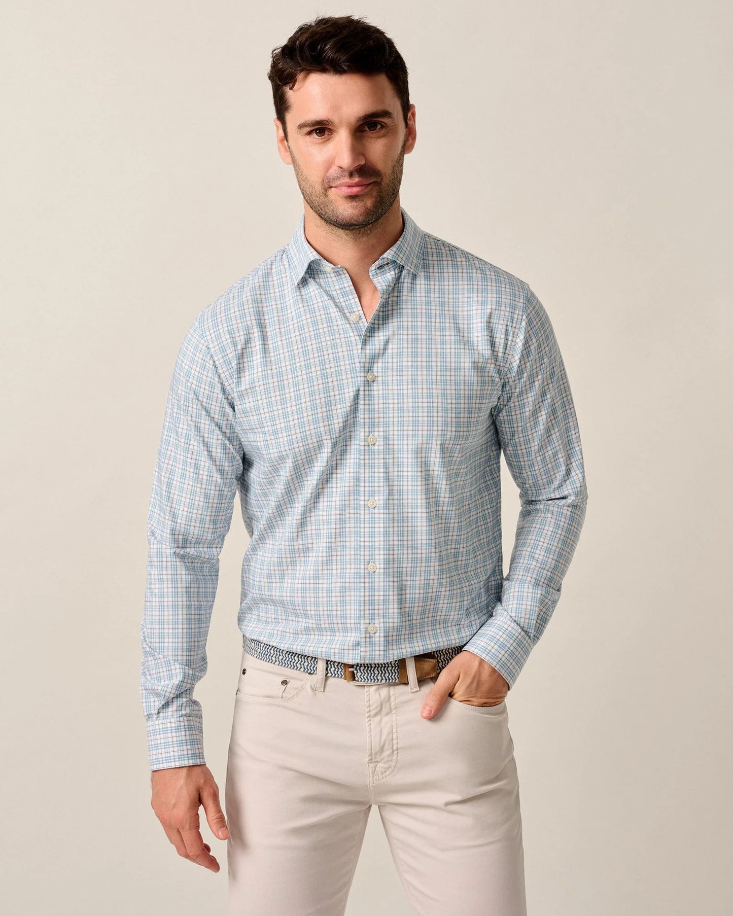 johnnie-O Everyday Performance Button Down Shirt - Ferdinand, White