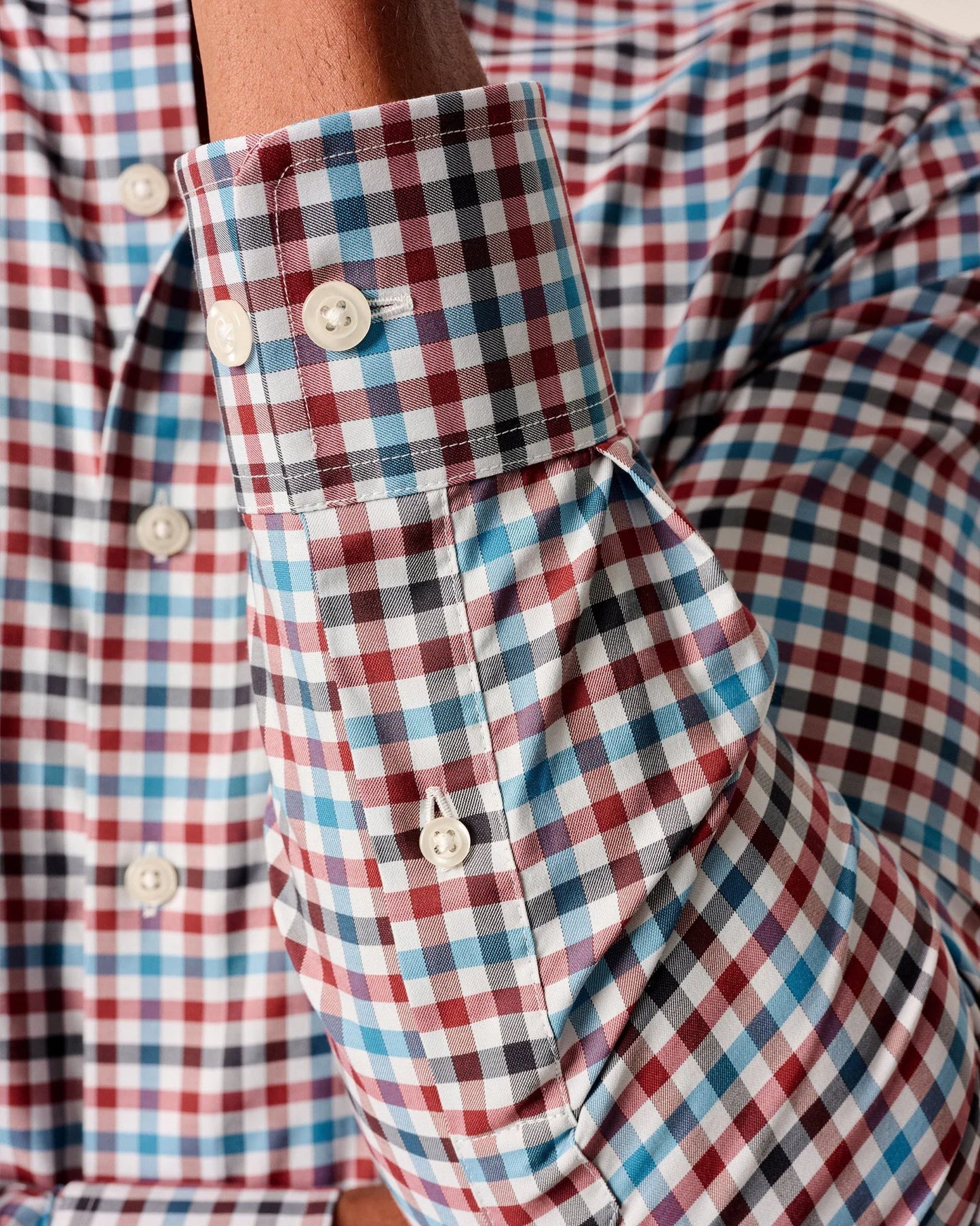 johnnie-O Featherweight Performance Button Down Shirt - Hartwick, Malibu Red