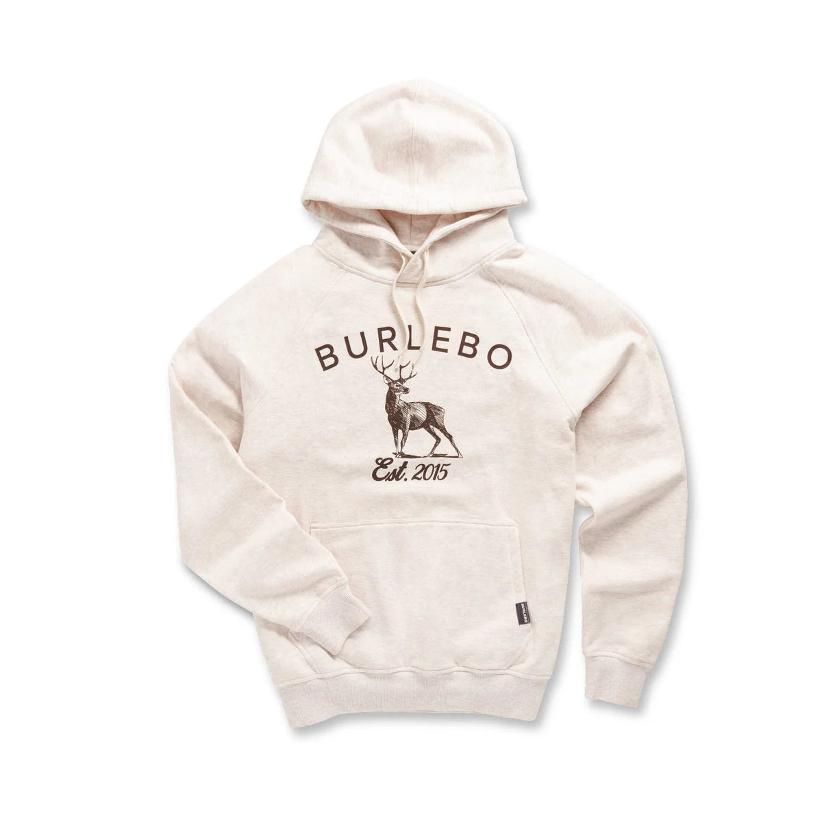 Burlebo Fleece Hoodie - Whitetail Deer - Heather Oatmeal