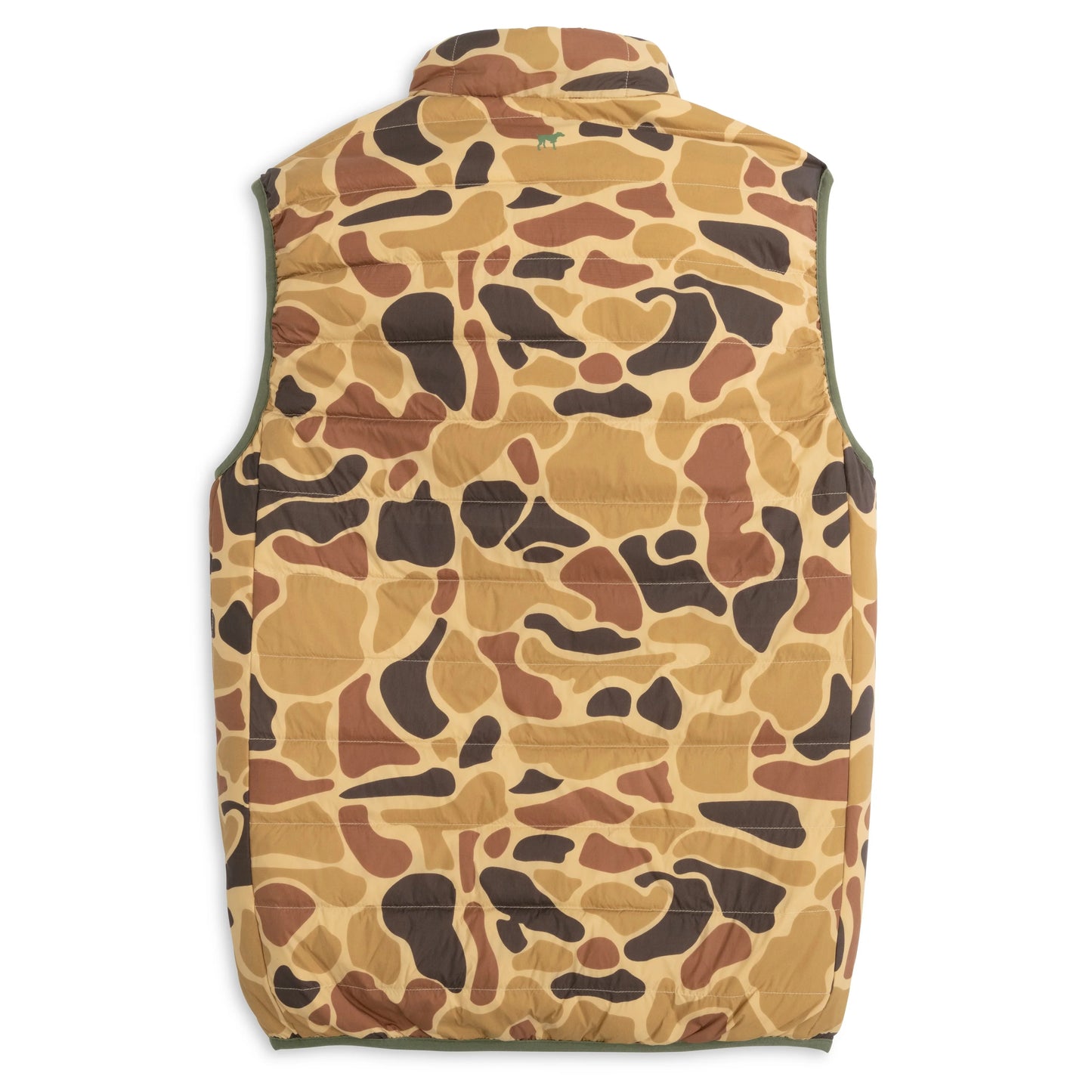 Southern Point Field Series Reversible Down Vest, Olive/Camo