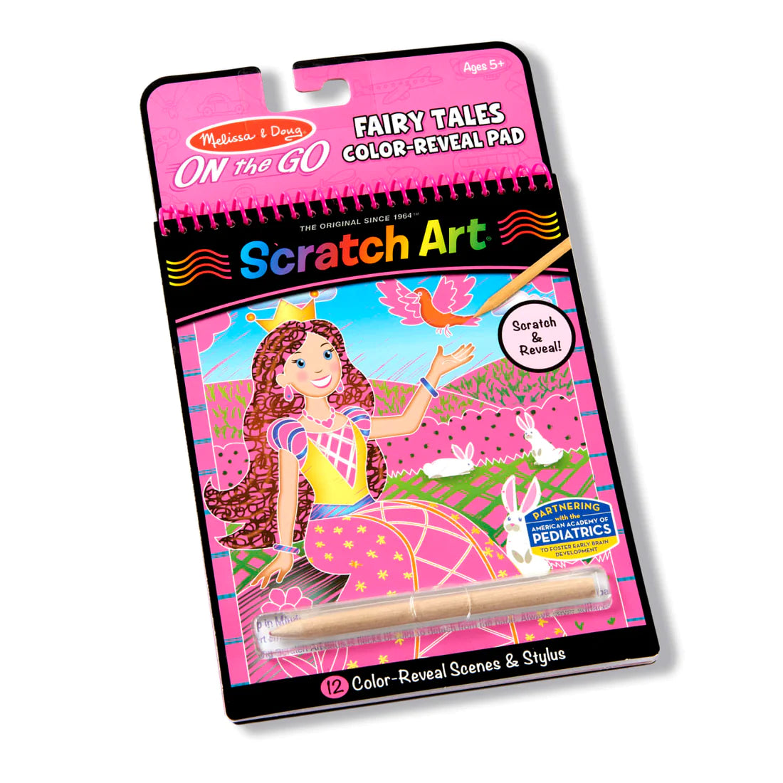 Melissa & Doug On the Go Scratch Art Color Reveal Pad - Fairy Tales