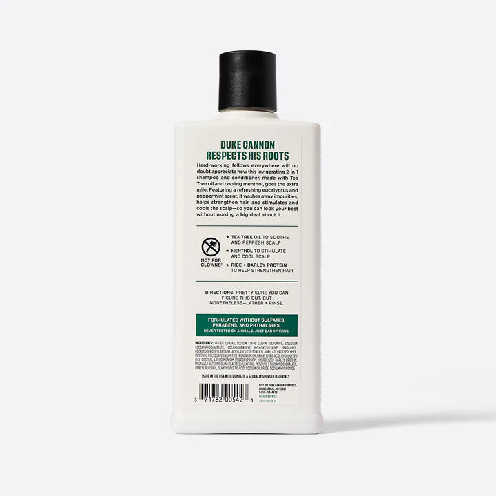 Duke Cannon Tea Tree Shampoo + Conditioner