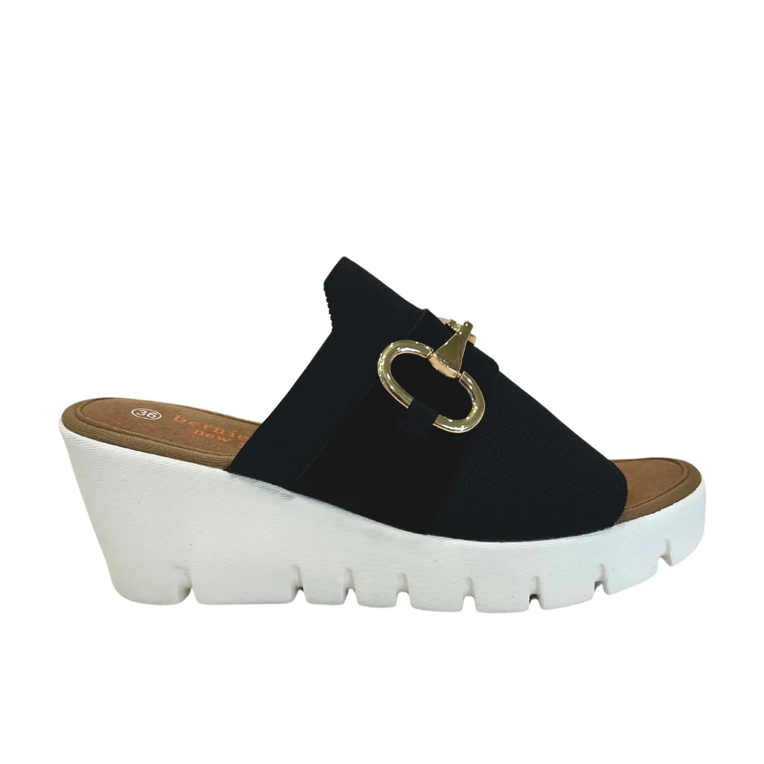 BERNIE MEV VENTI FREESIA BUCKLE BLACK