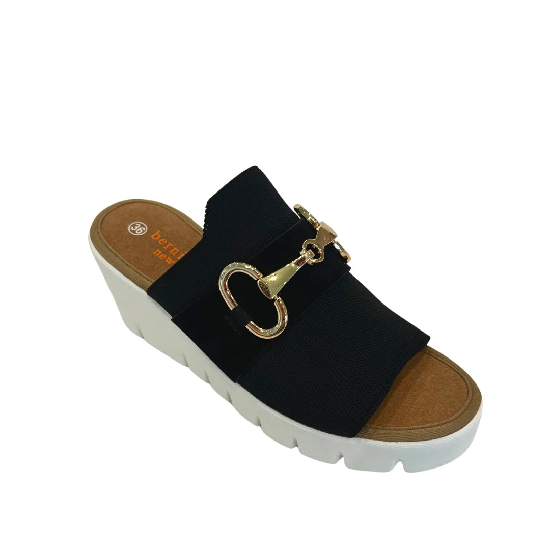 BERNIE MEV VENTI FREESIA BUCKLE BLACK