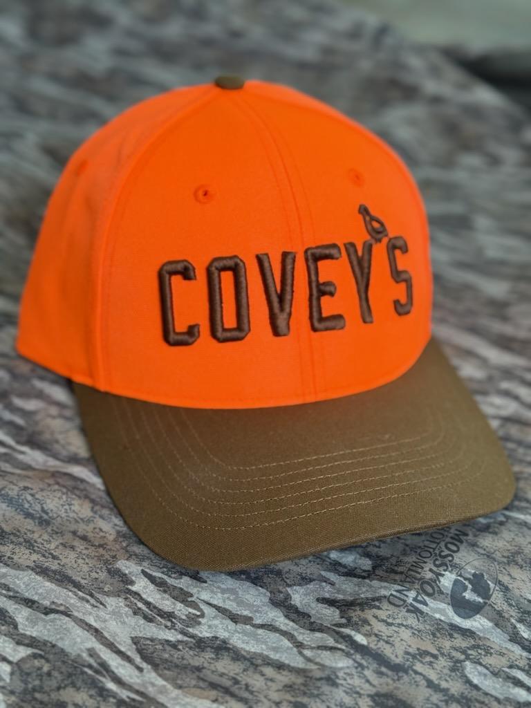 Covey's Logo Hat, Blaze Orange with Duck Cloth Visor