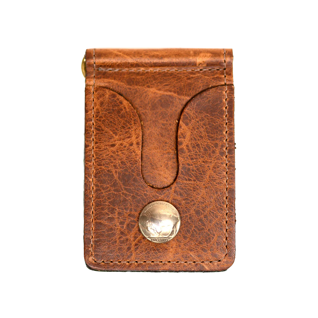 Over Under Front Pocket Wallet- Bison