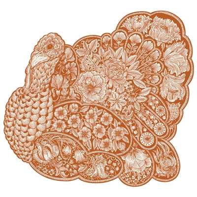Hester & Cook DIE-CUT HARVEST TURKEY PLACEMAT - 12 SHEETS