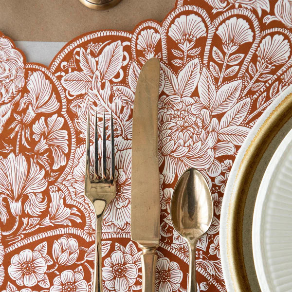 Hester & Cook DIE-CUT HARVEST TURKEY PLACEMAT - 12 SHEETS