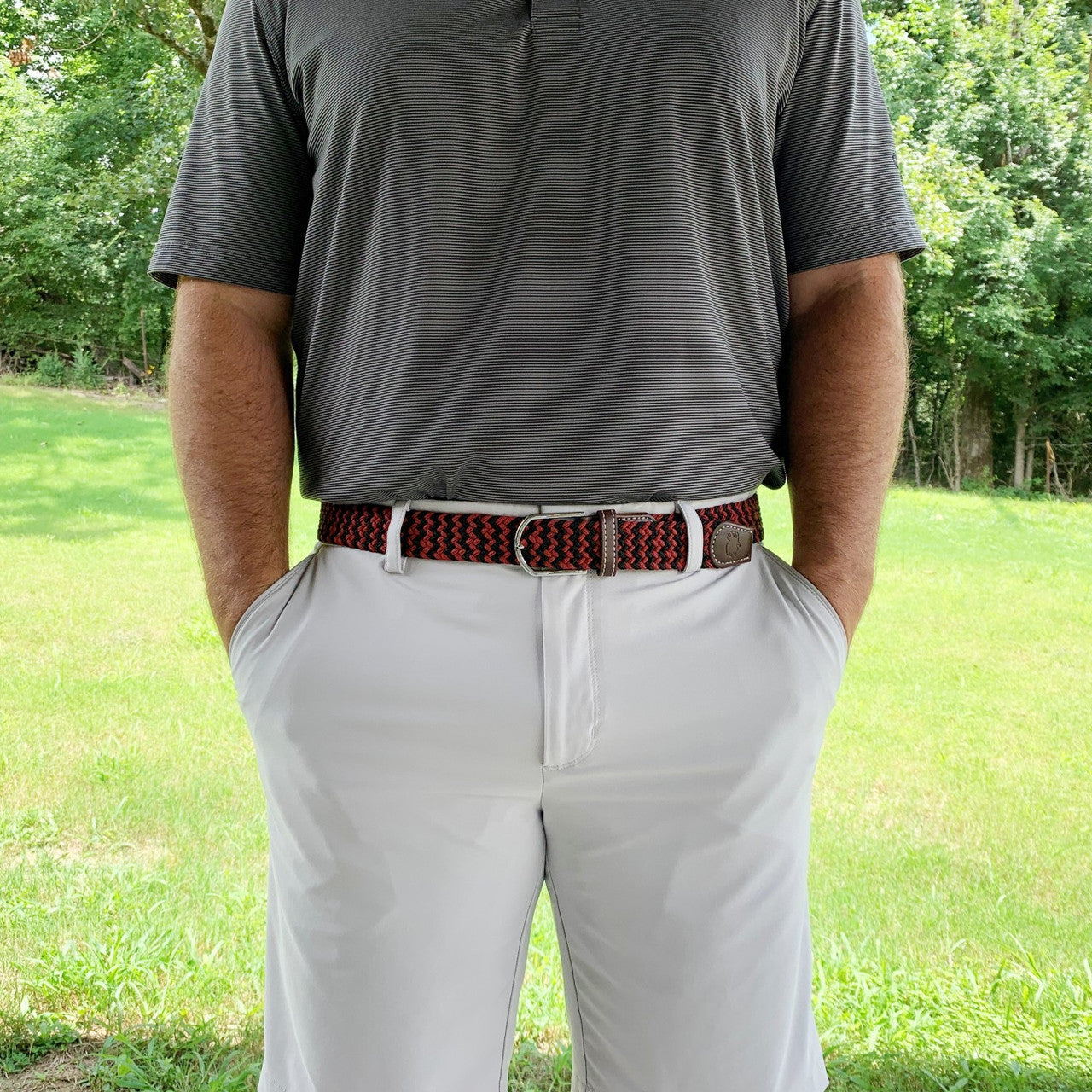 Roostas The Columbia Two Toned Woven Stretch Belt