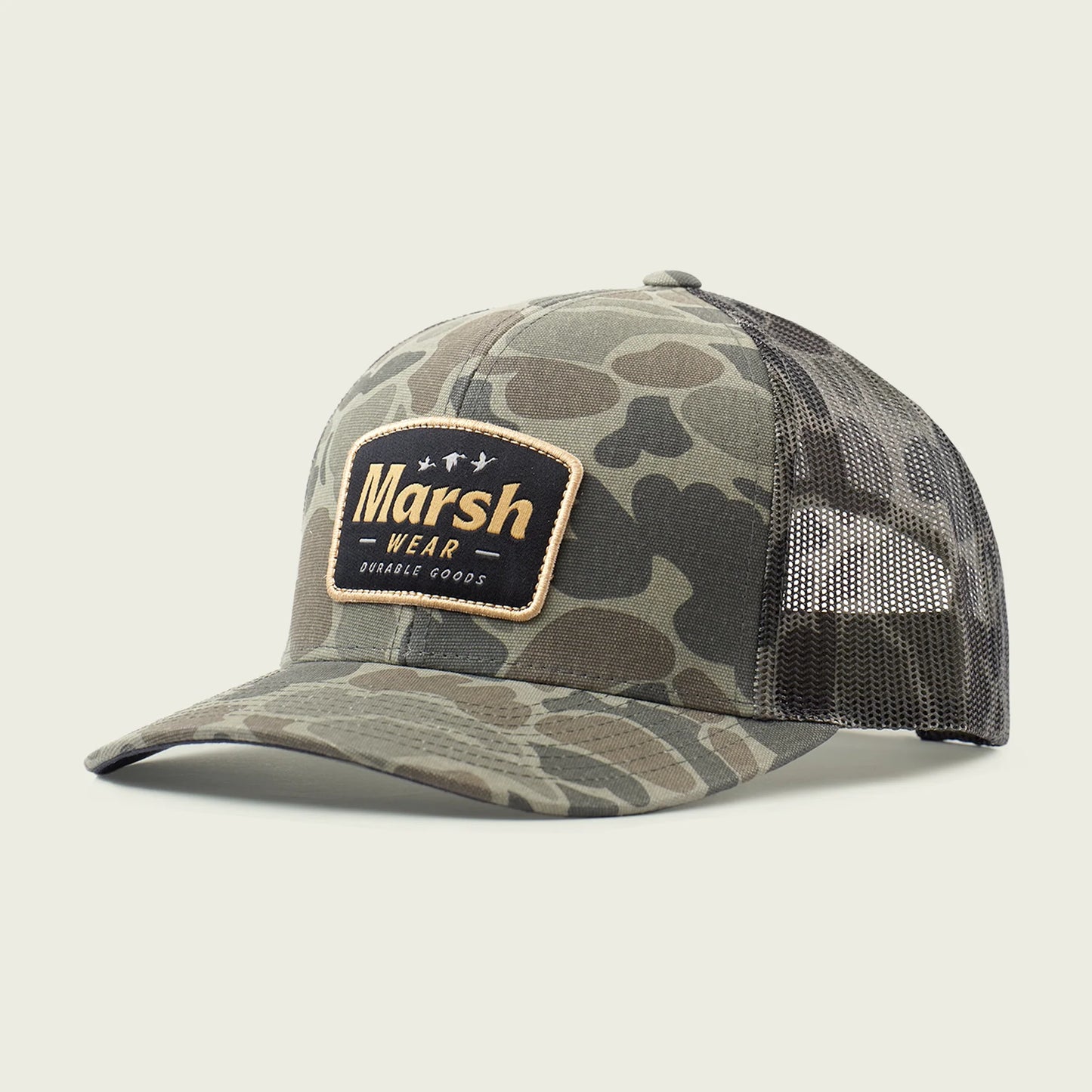 Marsh Wear Formation Trucker Hat, Dark Green Mallard Camo