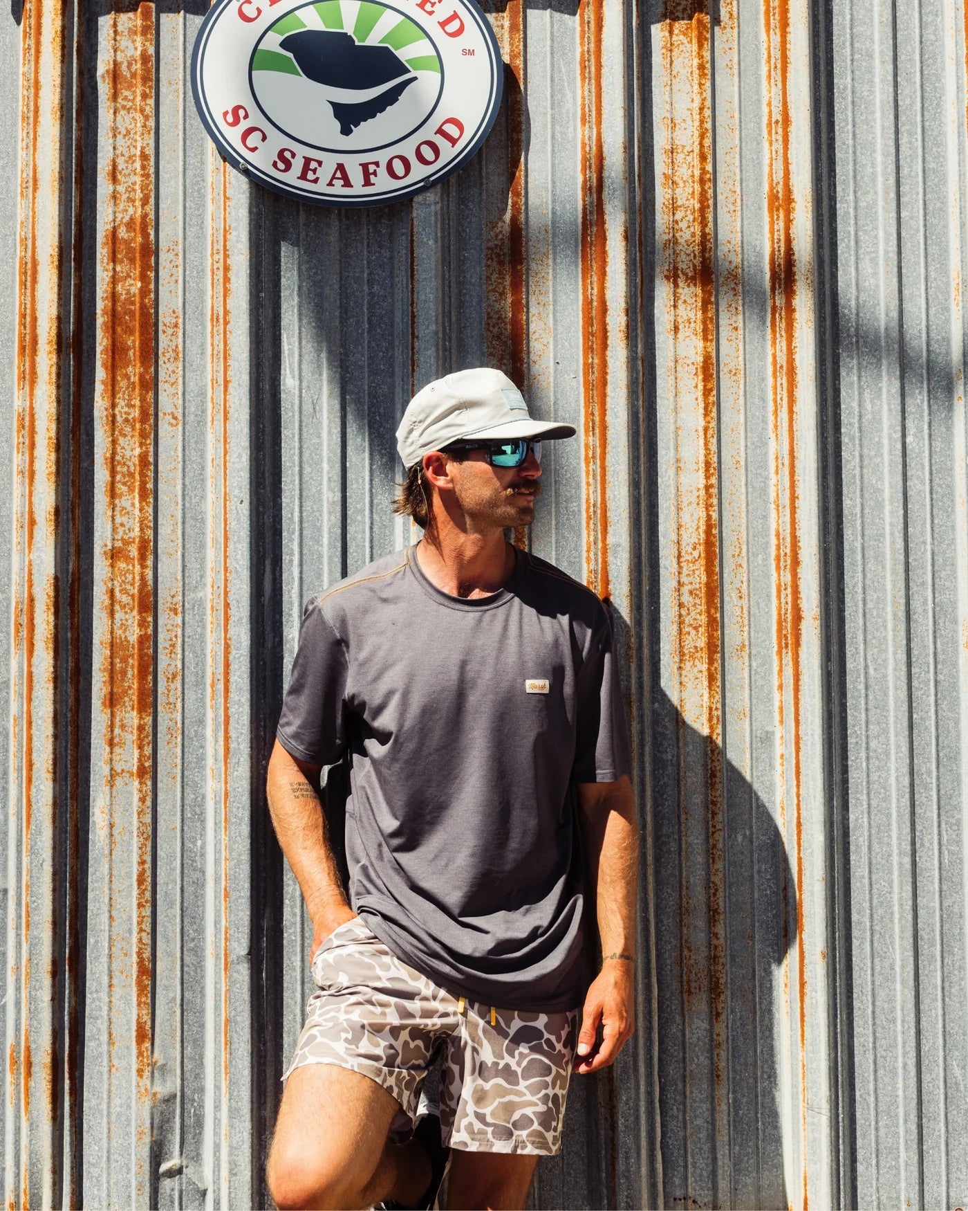 Marsh Wear High Noon Tech Tee, Charcoal Heather