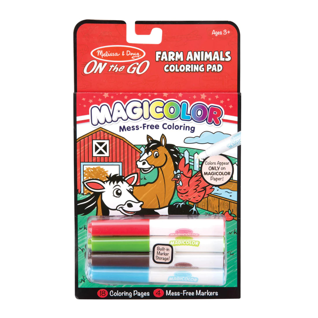 Melissa & Doug Magicolor - On the Go - Farm Animals Coloring Pad