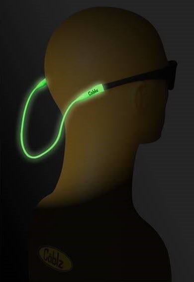 Cablz Silicone Mini, White Glow in Dark