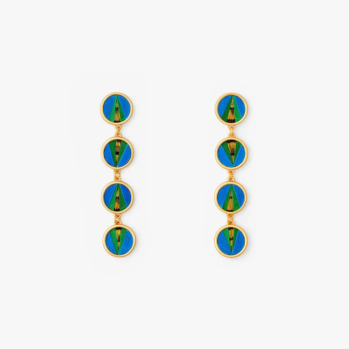 BRACKISH NORMAN CASTLE MULTI BEZEL DROP EARRING