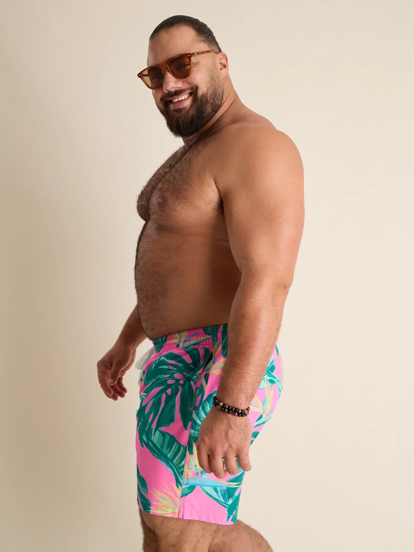 Chubbies The Birds of Paradise Lined Classic Swim Trunk, Pink Birds of Paradise