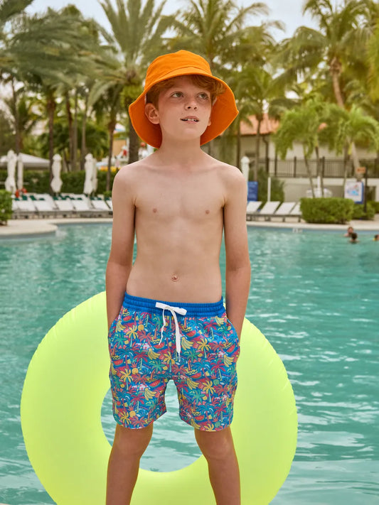 Chubbies Boys Classic Swim Trunk, The Tropical Bunches