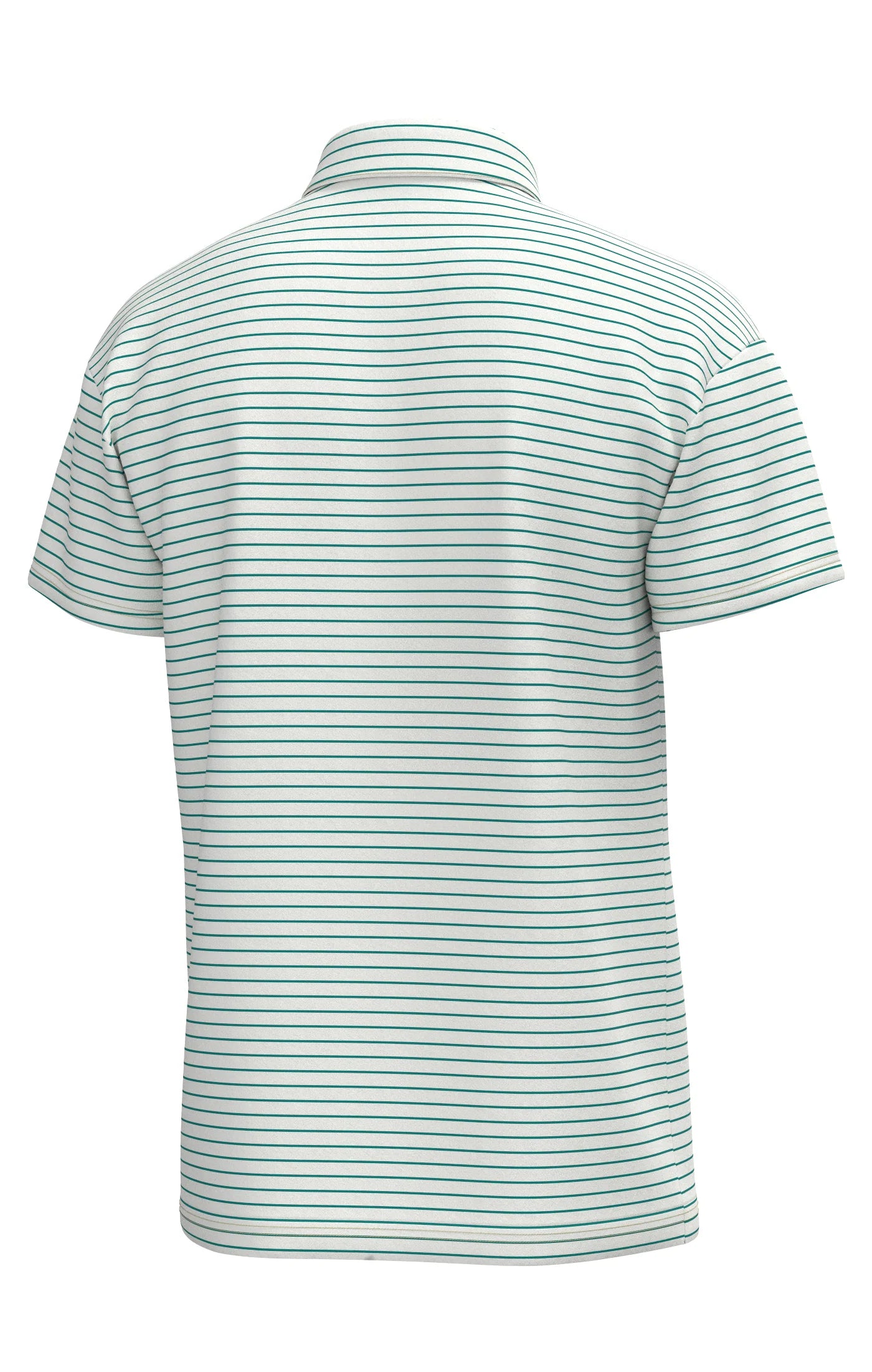 Southern Point Horizon Stripe Performance Polo, White Blue Wing Teal