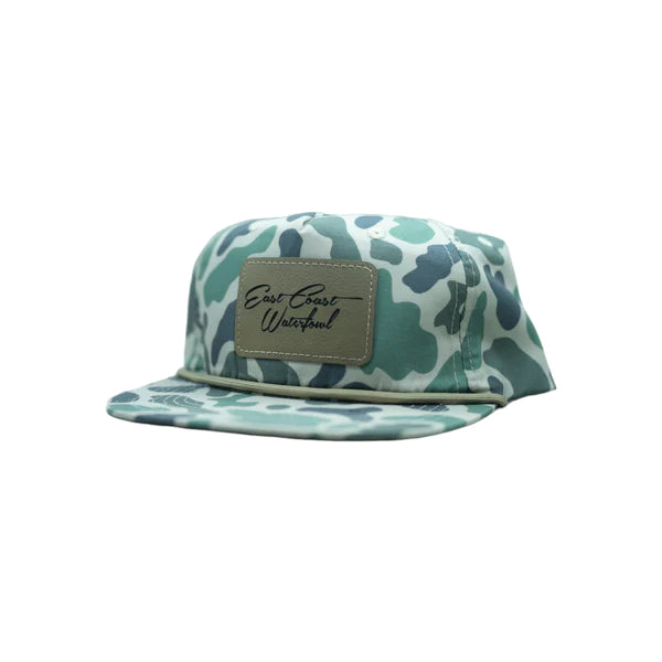 East Coast Waterfowl Marsh Camo Rope Rectangle ECW Script Hat
