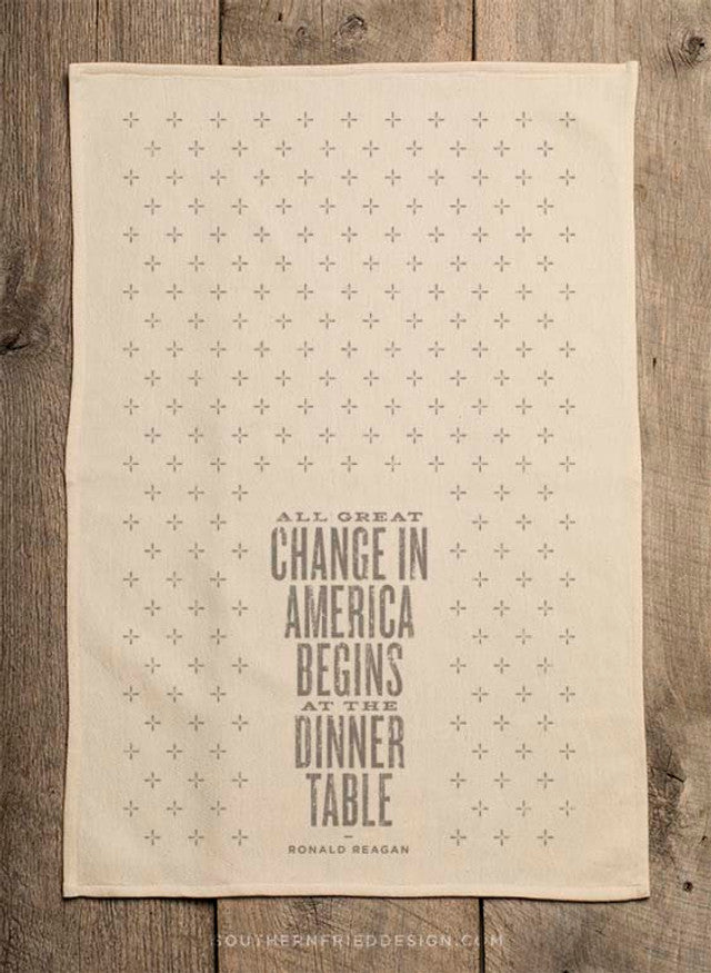 Southern Fried Design Barn Ronald Reagan Quote Kitchen Towel