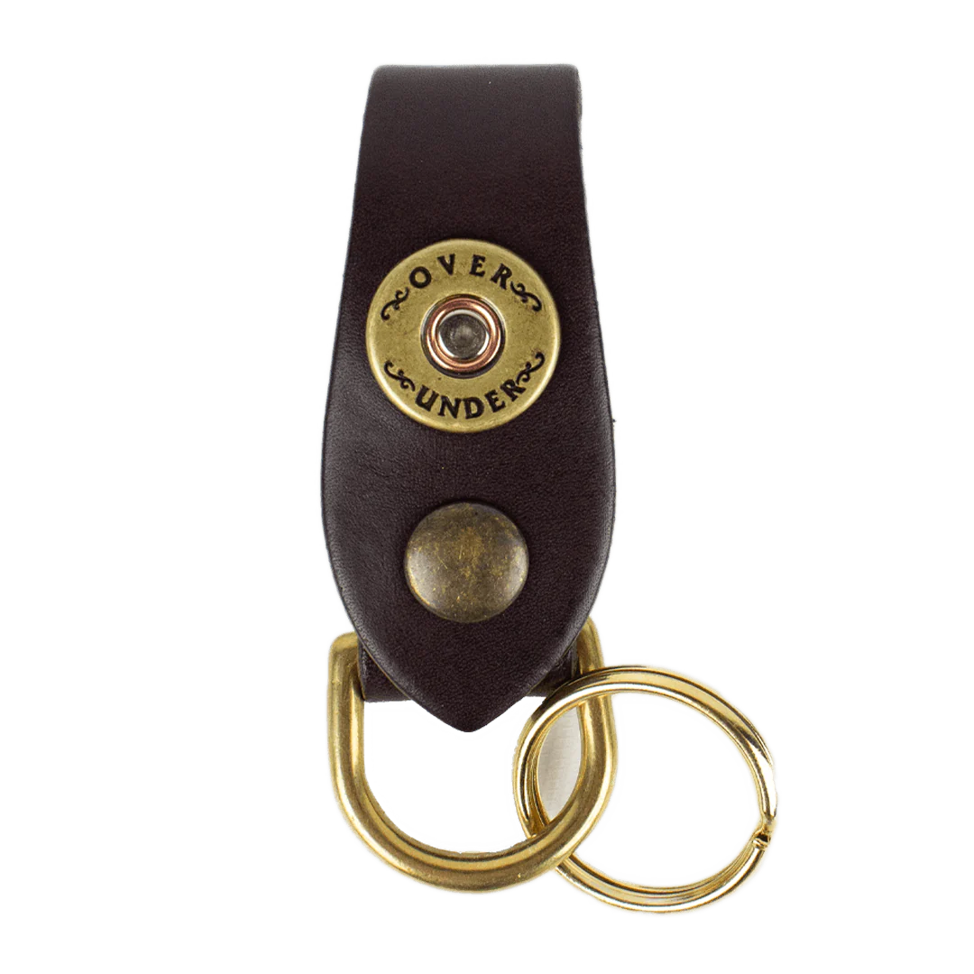Over Under Leather Key Fob- Brown