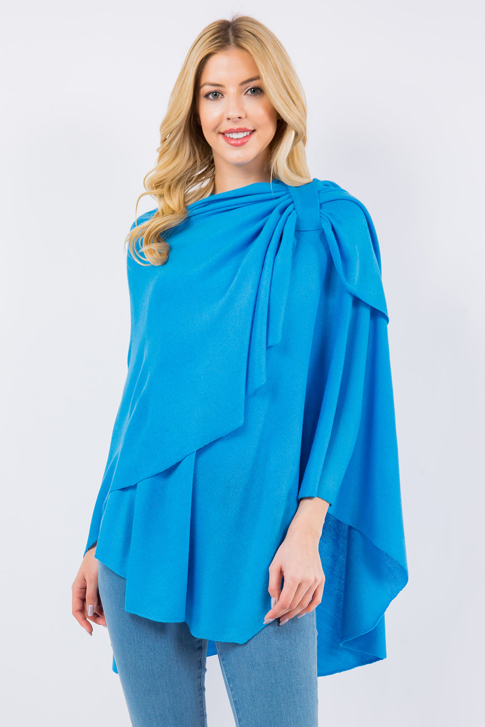 Classic Four Season Loop Wrap, N Blue