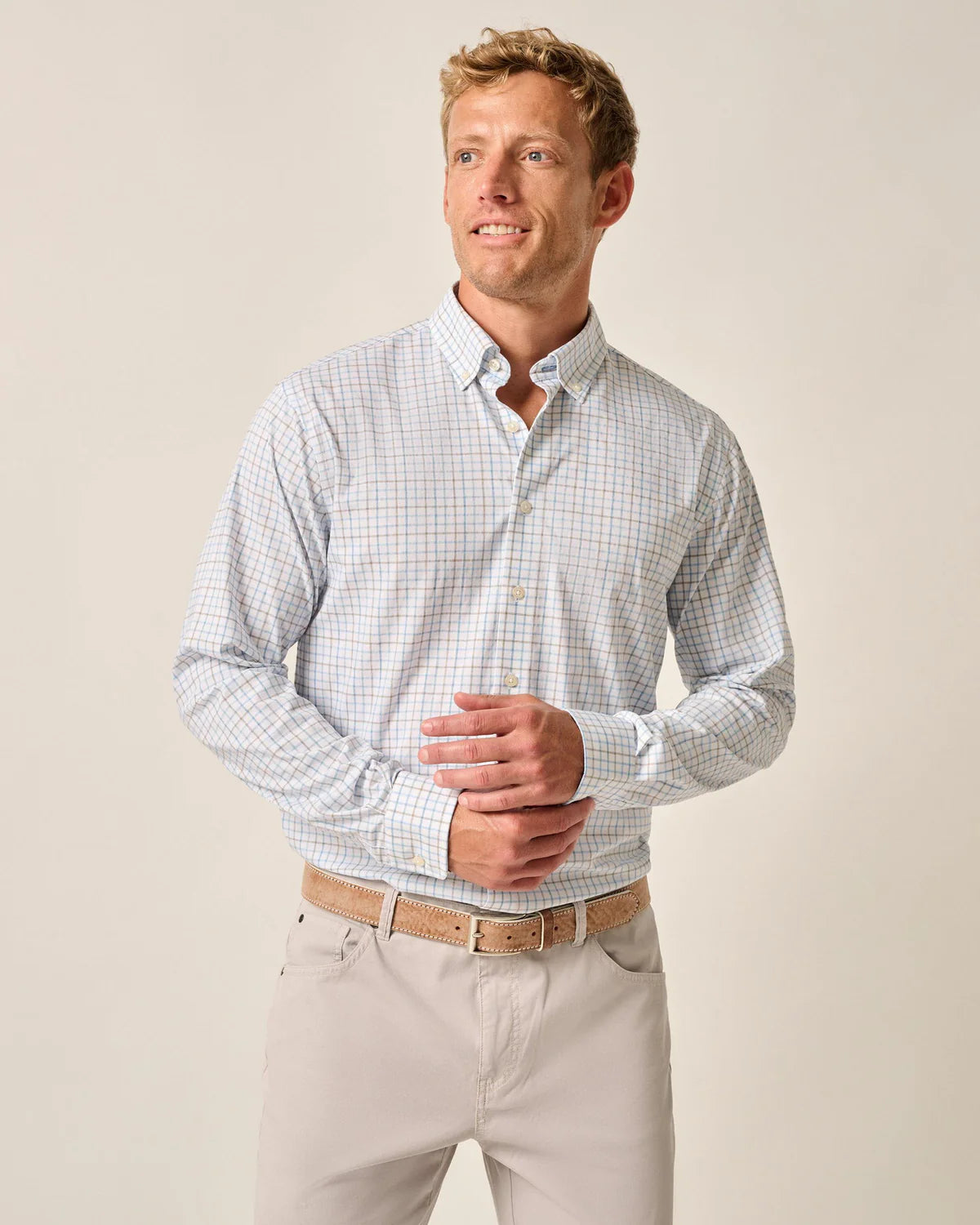 johnnie-O Performance Button Up Shirt - Paddock Maliblu