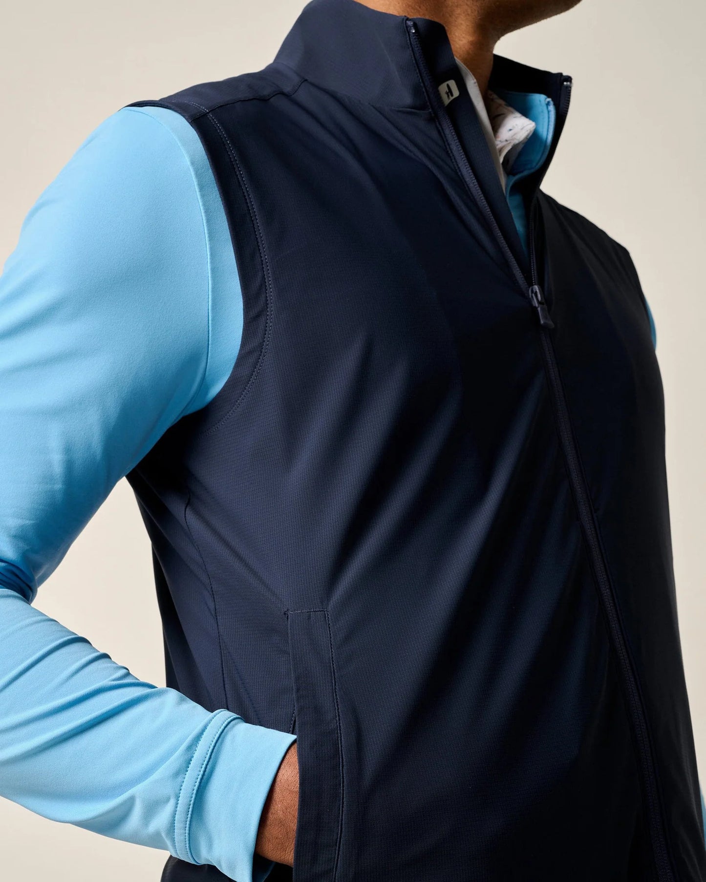 johnnie-O Zimmer Featherweight Performance Vest- Navy